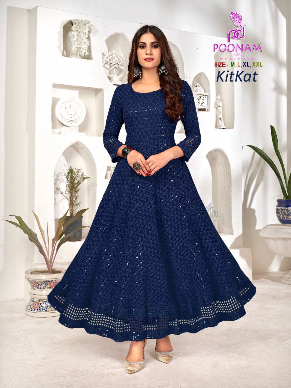 Poonam Kitkat New Exclusive Wear Rayon Anarkali Kurti Collection